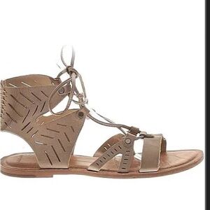 Tan Dolce Vita Leather/Suede Lace Sandals